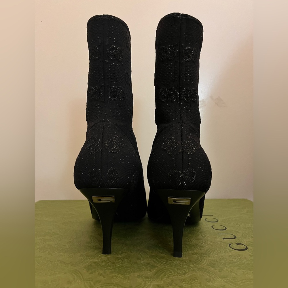 Gucci GG Knit Ankle Boots. GG technical knit fabric NIB size 6.5 - Picture 4 of 10